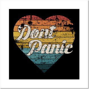 Dont Panic Retro Design Posters and Art
